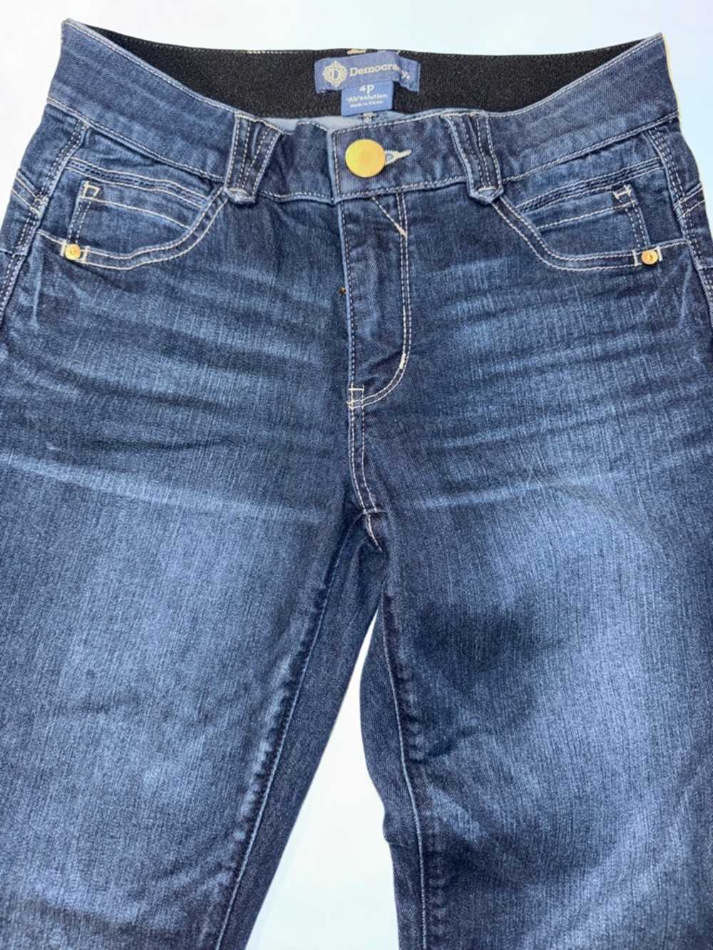 Y2K Democracy Women's Dark Blue Straight Leg Jeans - Picture 3 of 6